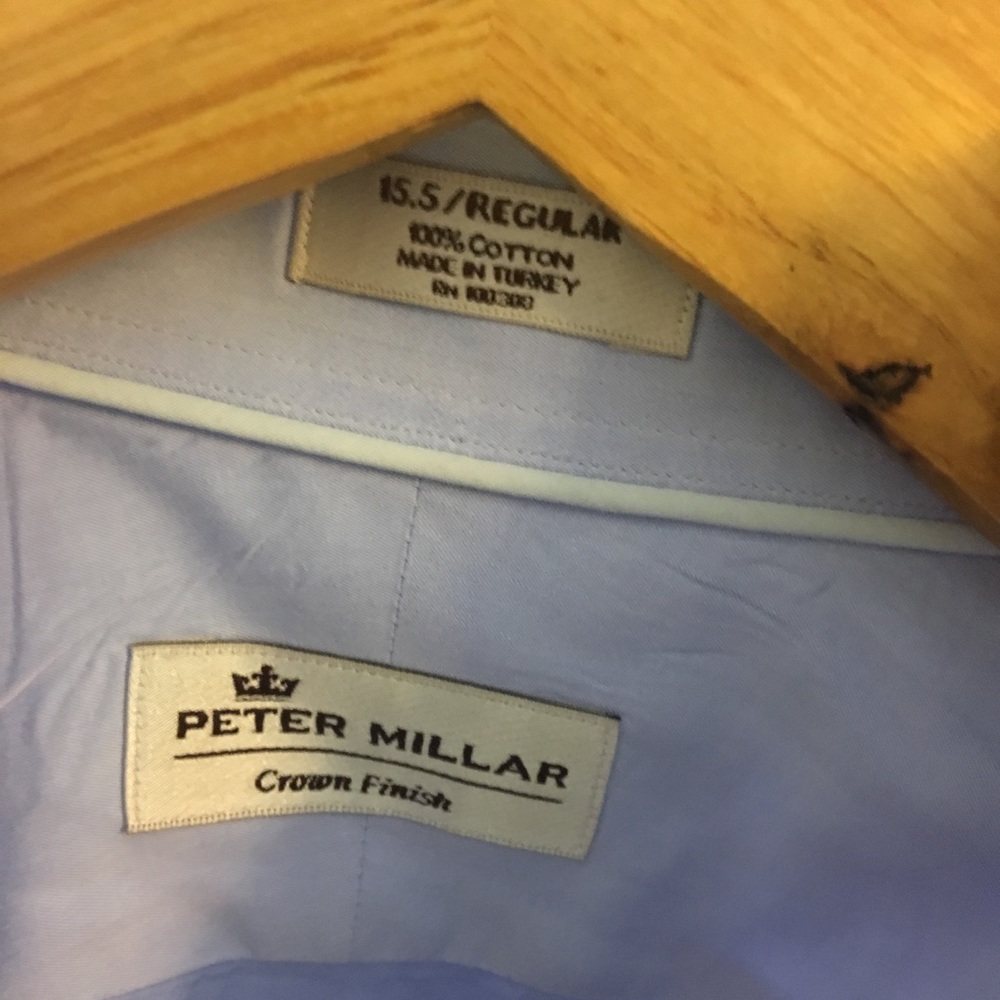 Peter Millar Blue Collared Button Down Shirt - image 3